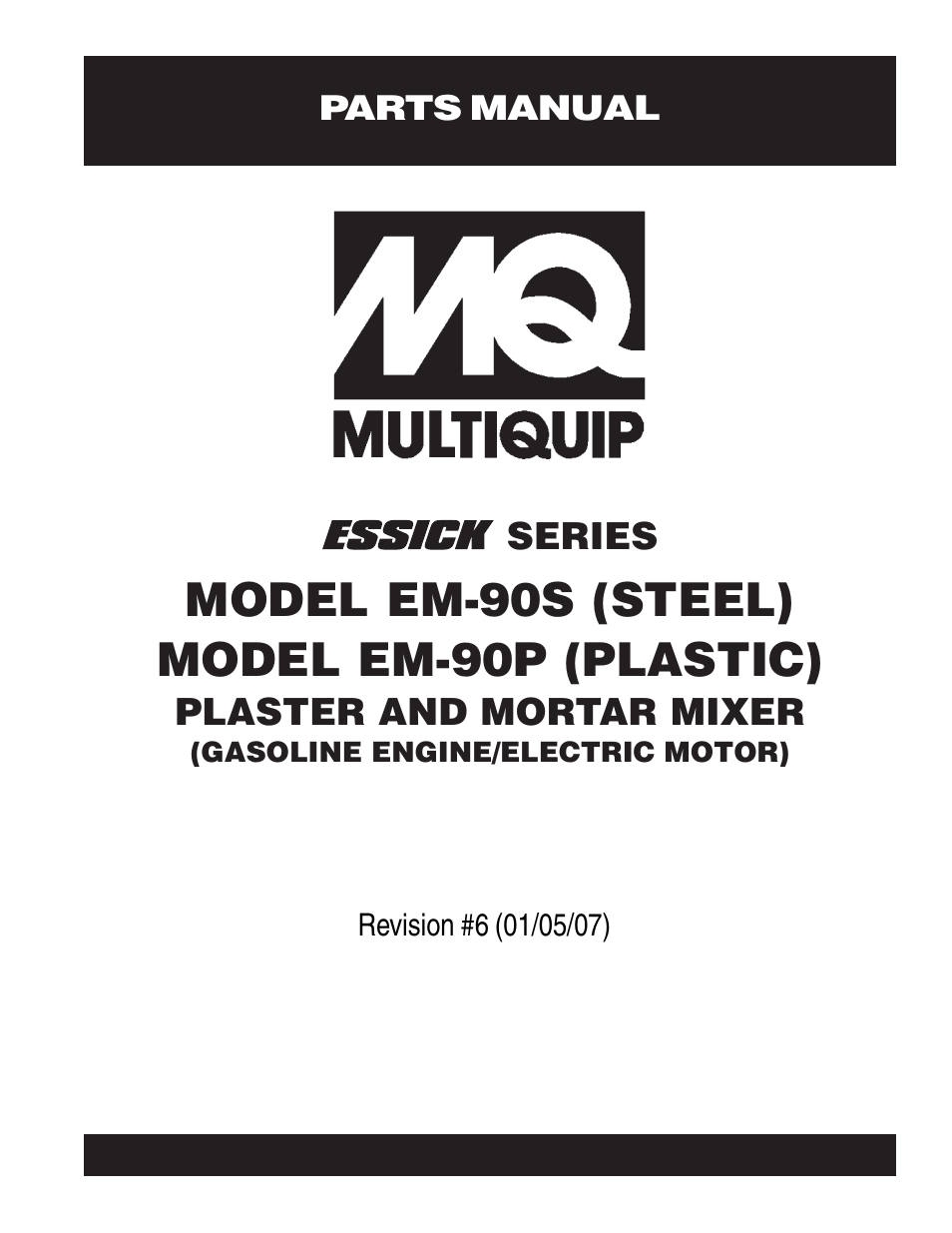 Multiquip EM90P User Manual | 66 pages