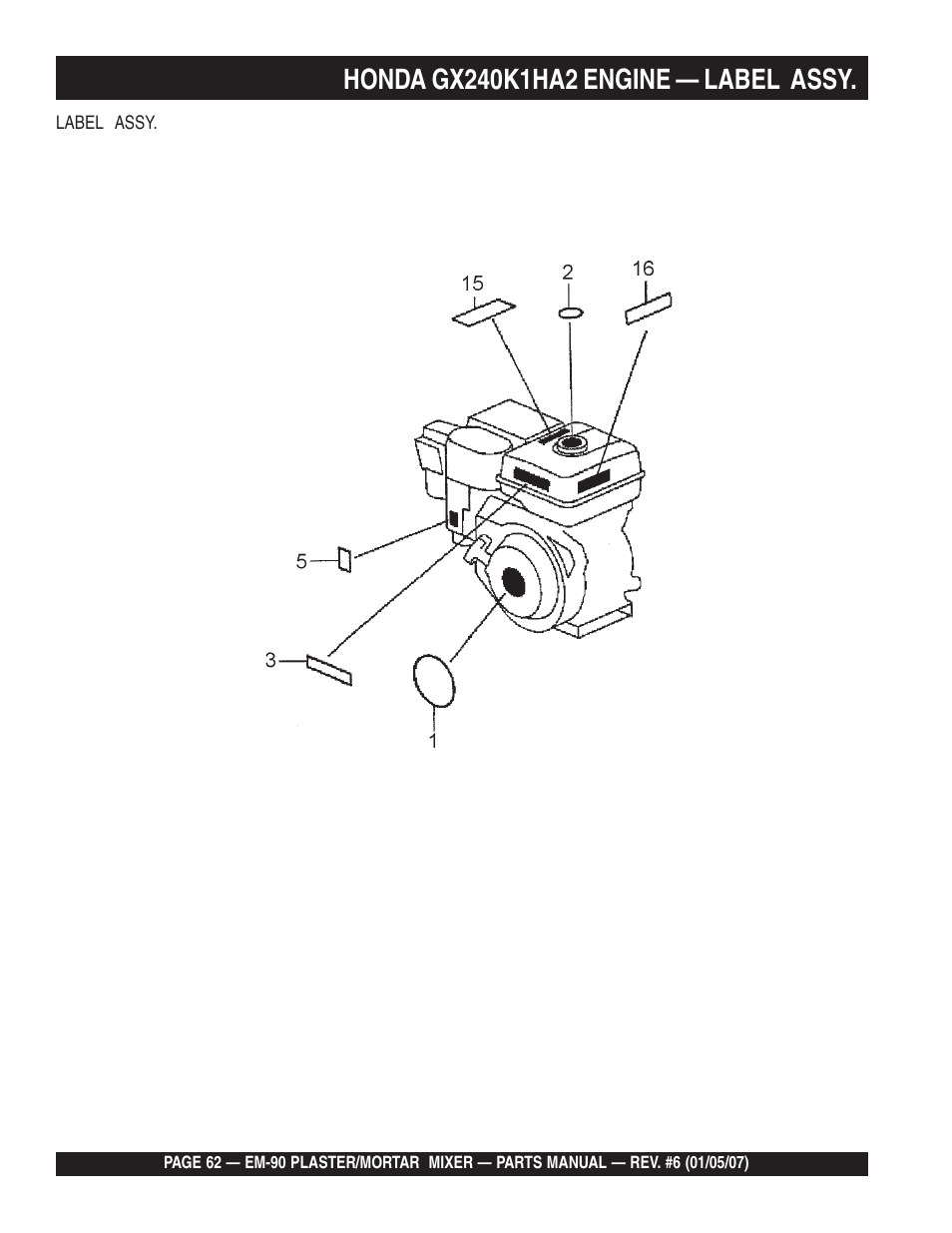 Multiquip EM90P User Manual | Page 62 / 66