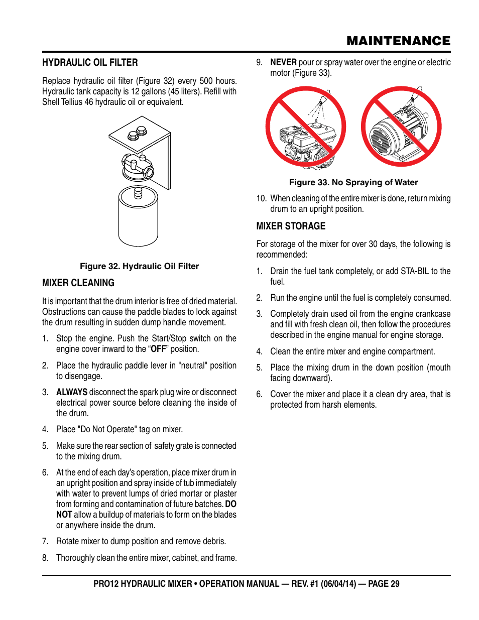 Maintenance | Multiquip PRO12E53 User Manual | Page 29 / 38