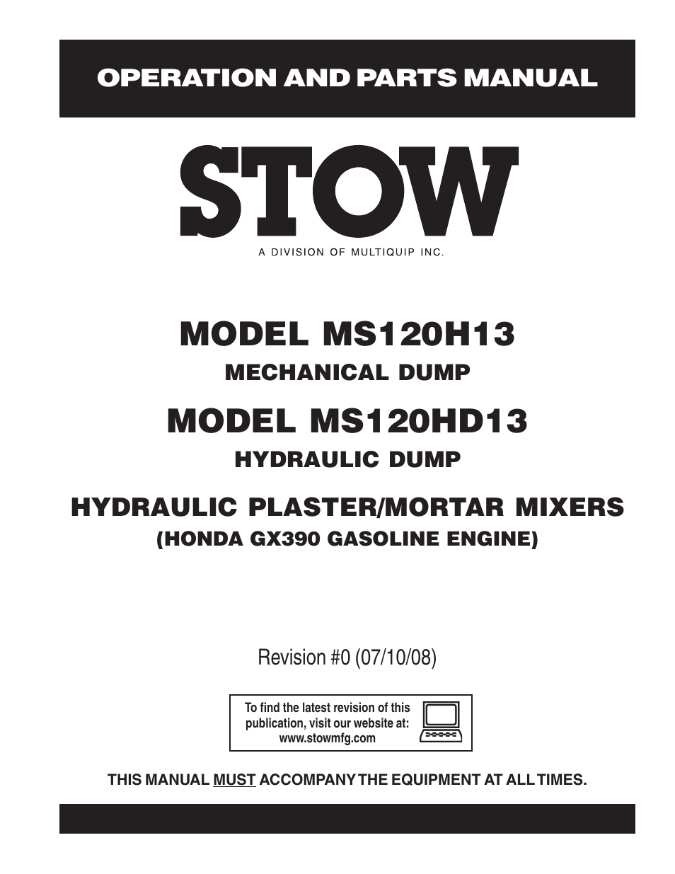 Multiquip MS120HD13 User Manual | 92 pages