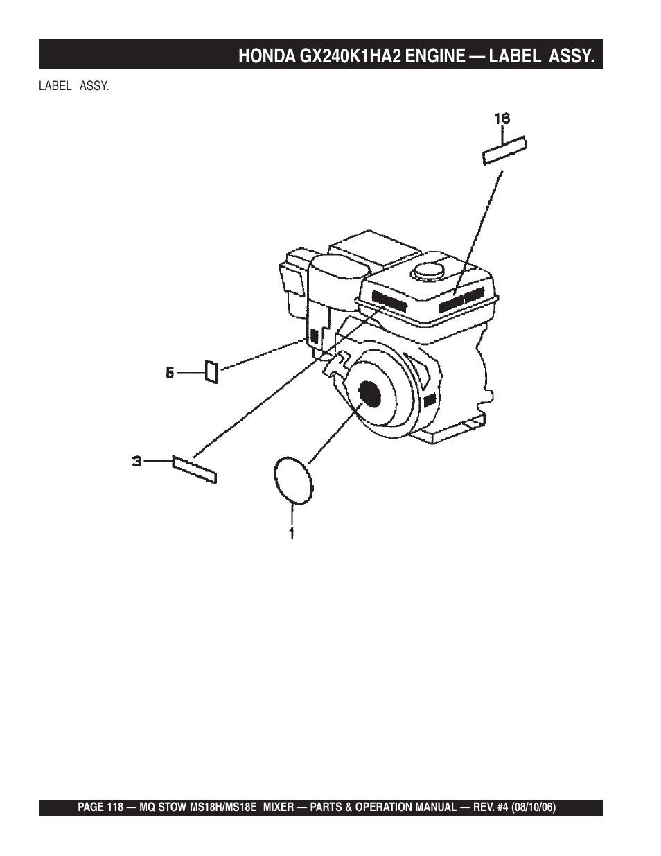 Multiquip MS18E User Manual | Page 118 / 122