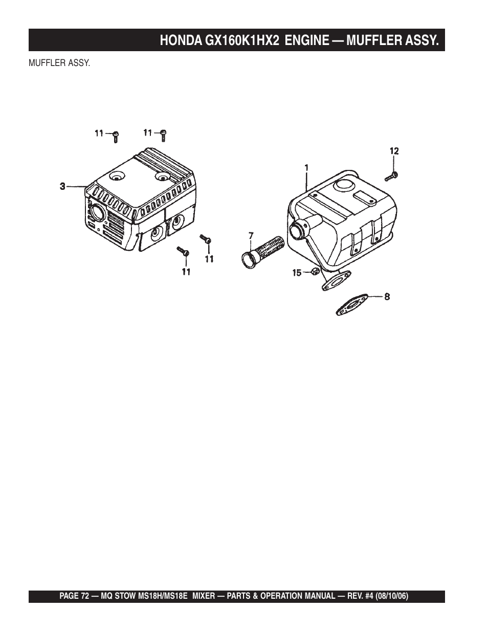 Multiquip MS18E User Manual | Page 72 / 122