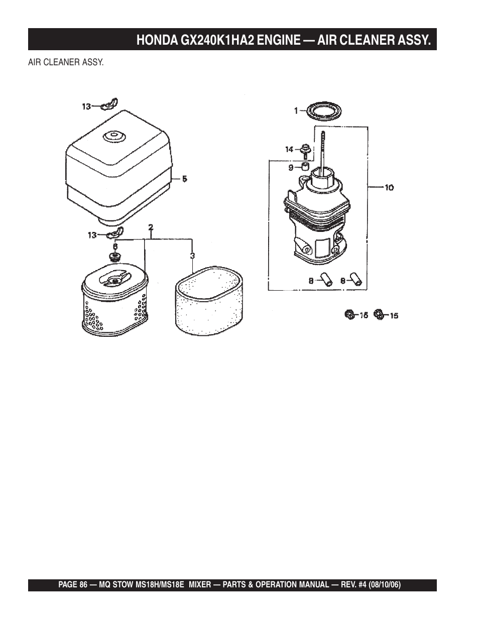 Multiquip MS18E User Manual | Page 86 / 122