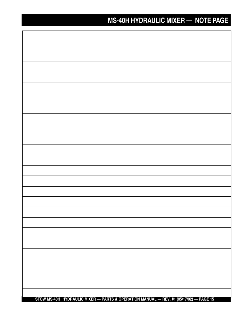 Multiquip MS40H User Manual | Page 15 / 48
