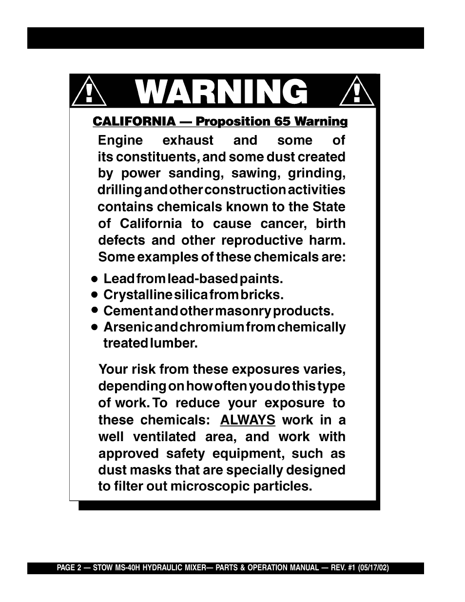 Multiquip MS40H User Manual | Page 2 / 48
