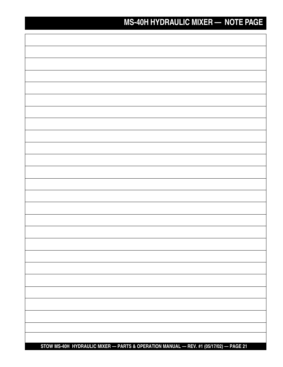 Multiquip MS40H User Manual | Page 21 / 48