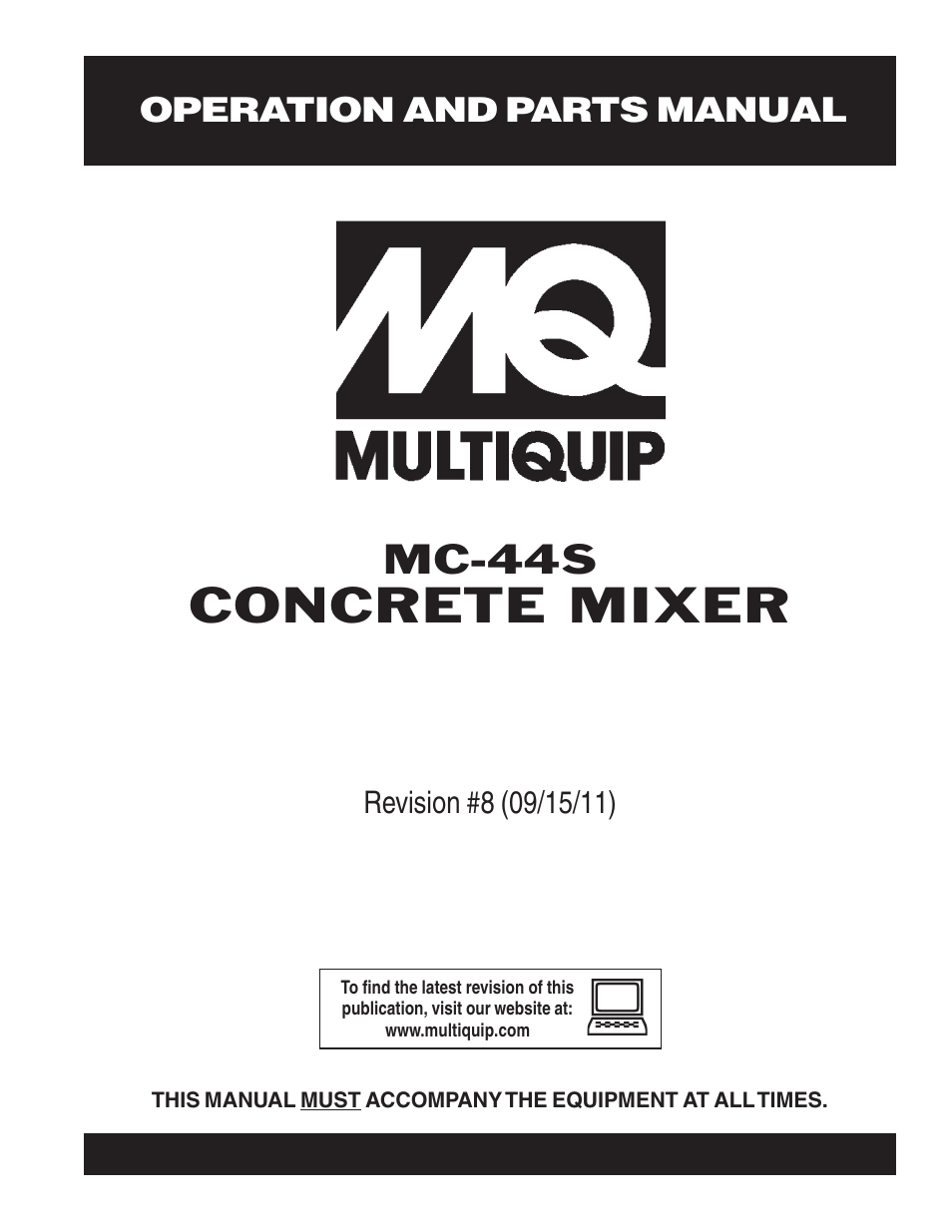Multiquip MC44S User Manual | 84 pages