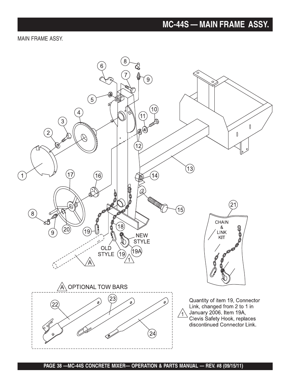 Mc-44s — main frame assy | Multiquip MC44S User Manual | Page 38 / 84