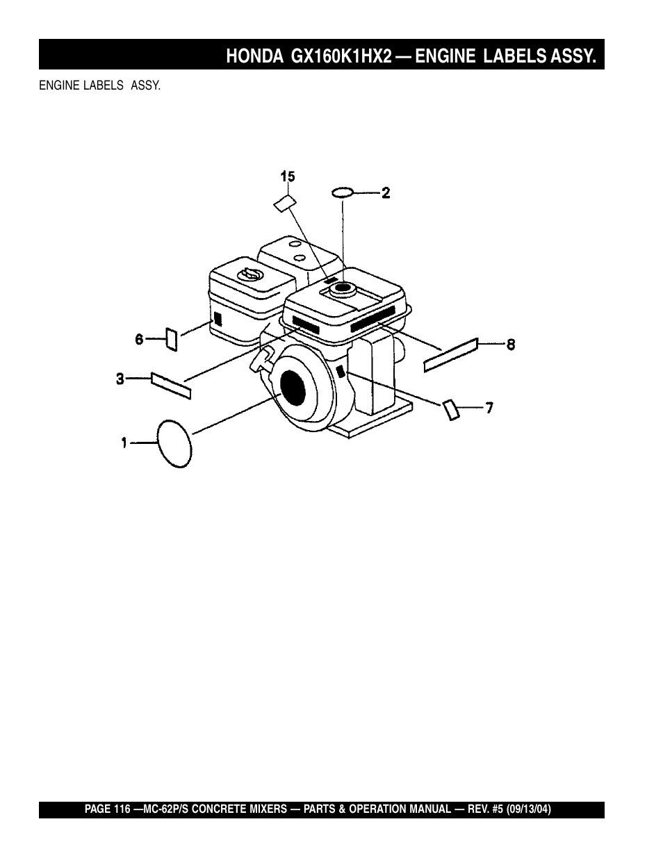 Multiquip MC62P User Manual | Page 116 / 120