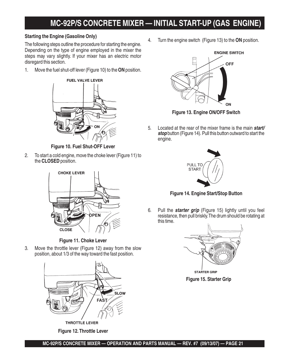 Multiquip MC92S_P User Manual | Page 21 / 86