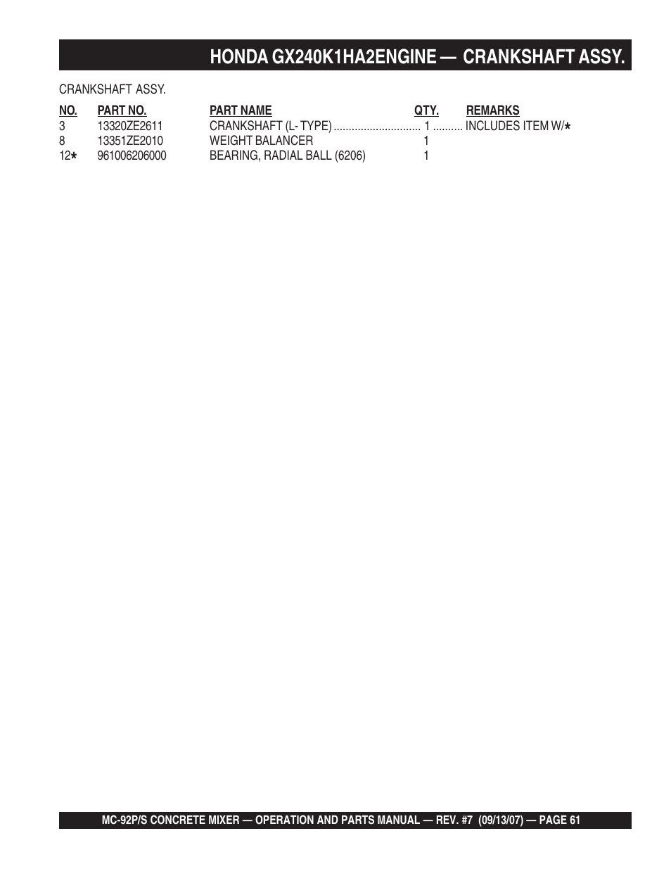 Multiquip MC92S_P User Manual | Page 61 / 86
