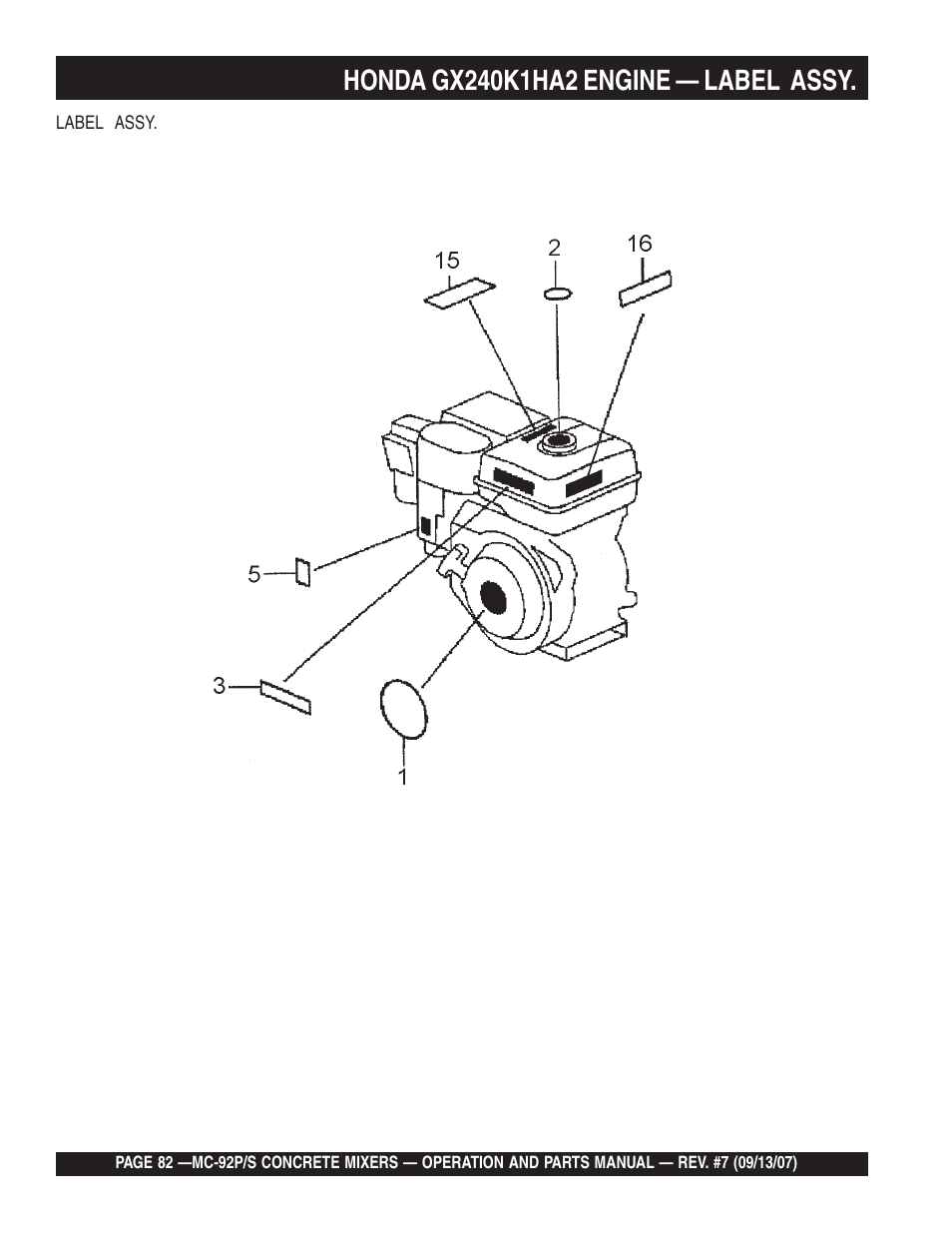 Multiquip MC92S_P User Manual | Page 82 / 86