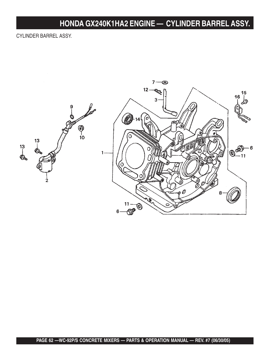 Multiquip WC92S_P User Manual | Page 62 / 86