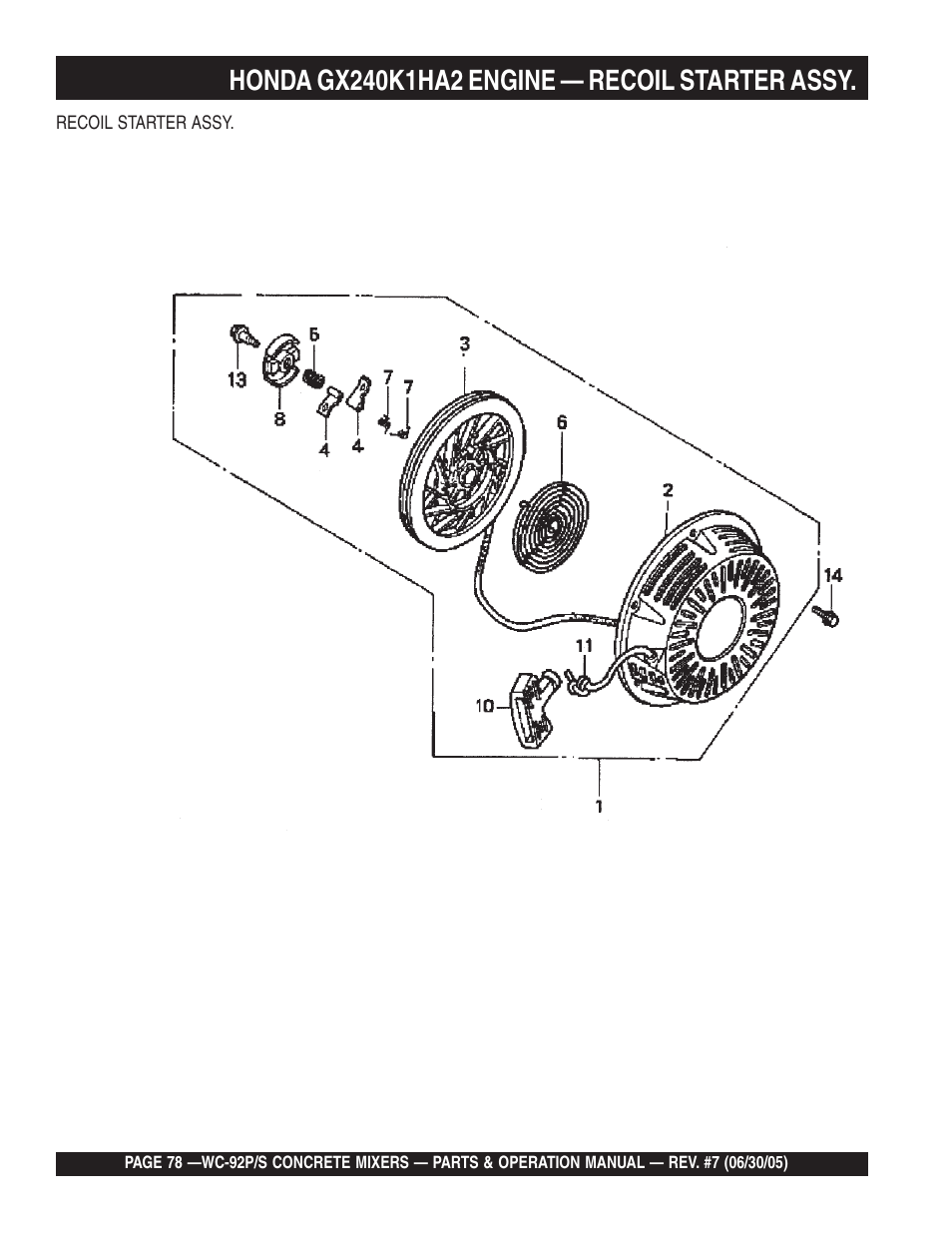 Multiquip WC92S_P User Manual | Page 78 / 86