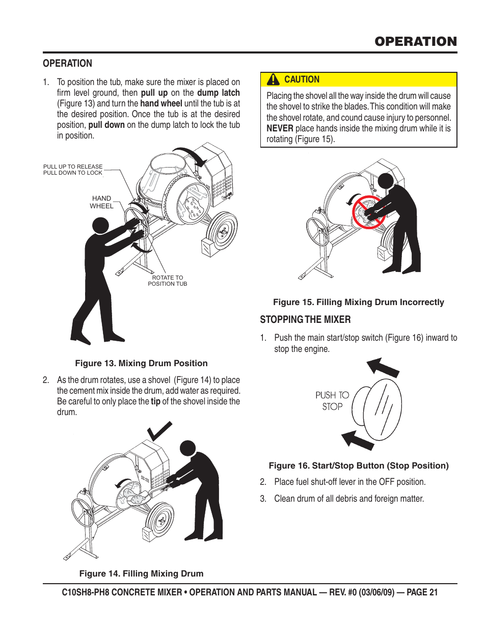 Operation | Multiquip C10PH8 User Manual | Page 21 / 50