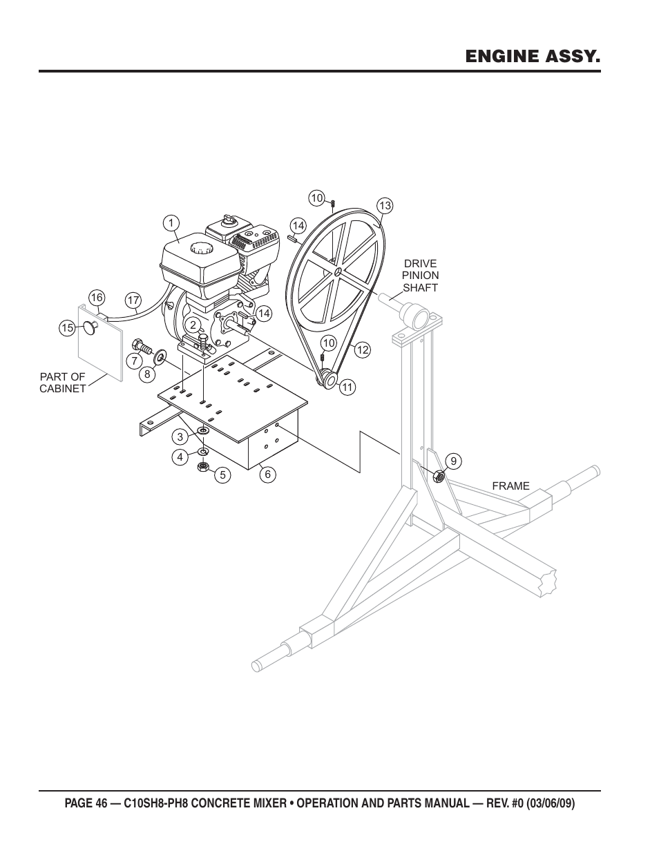 Engine assy | Multiquip C10PH8 User Manual | Page 46 / 50