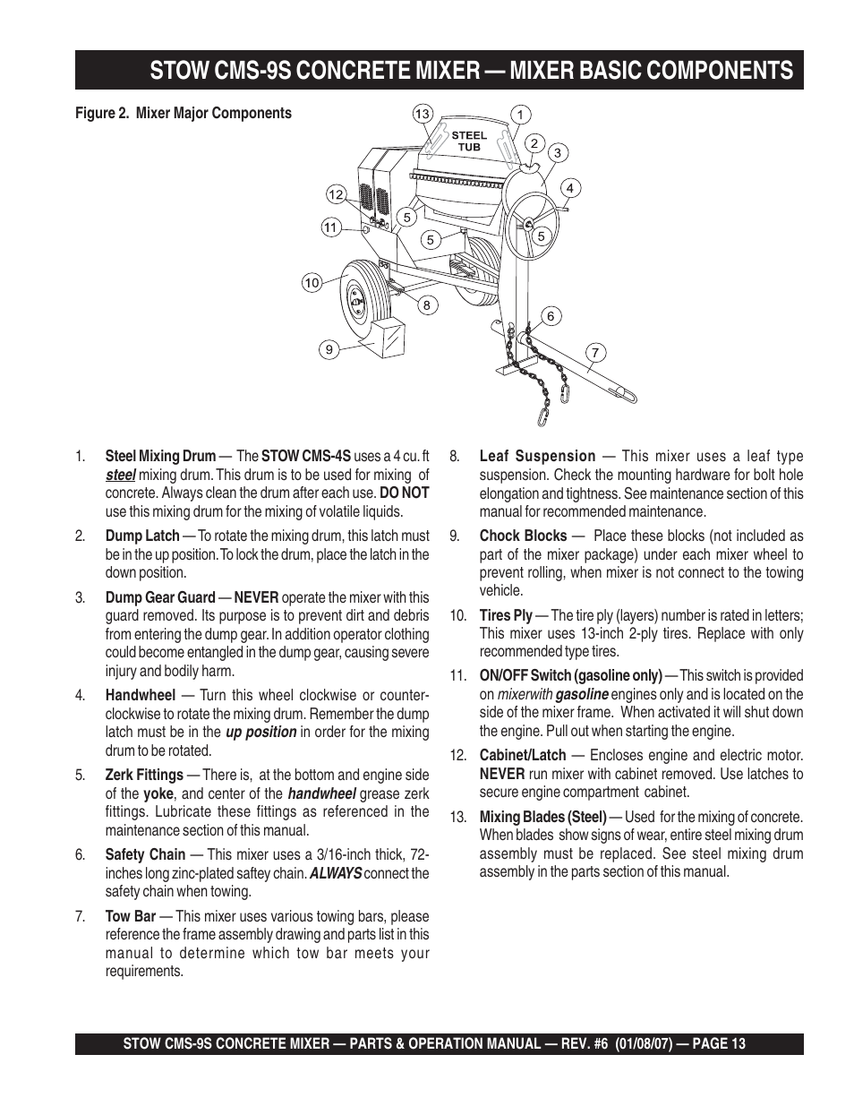 Multiquip CMS9 User Manual | Page 13 / 84