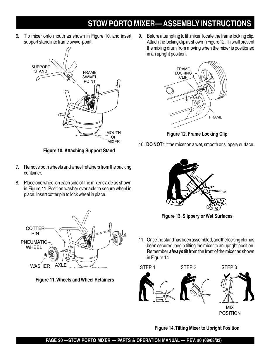 Stow porto mixer— assembly instructions | Multiquip SMC3PB User Manual | Page 20 / 42