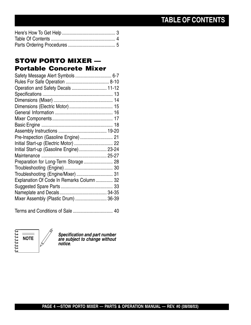 Multiquip SMC3PB User Manual | Page 4 / 42