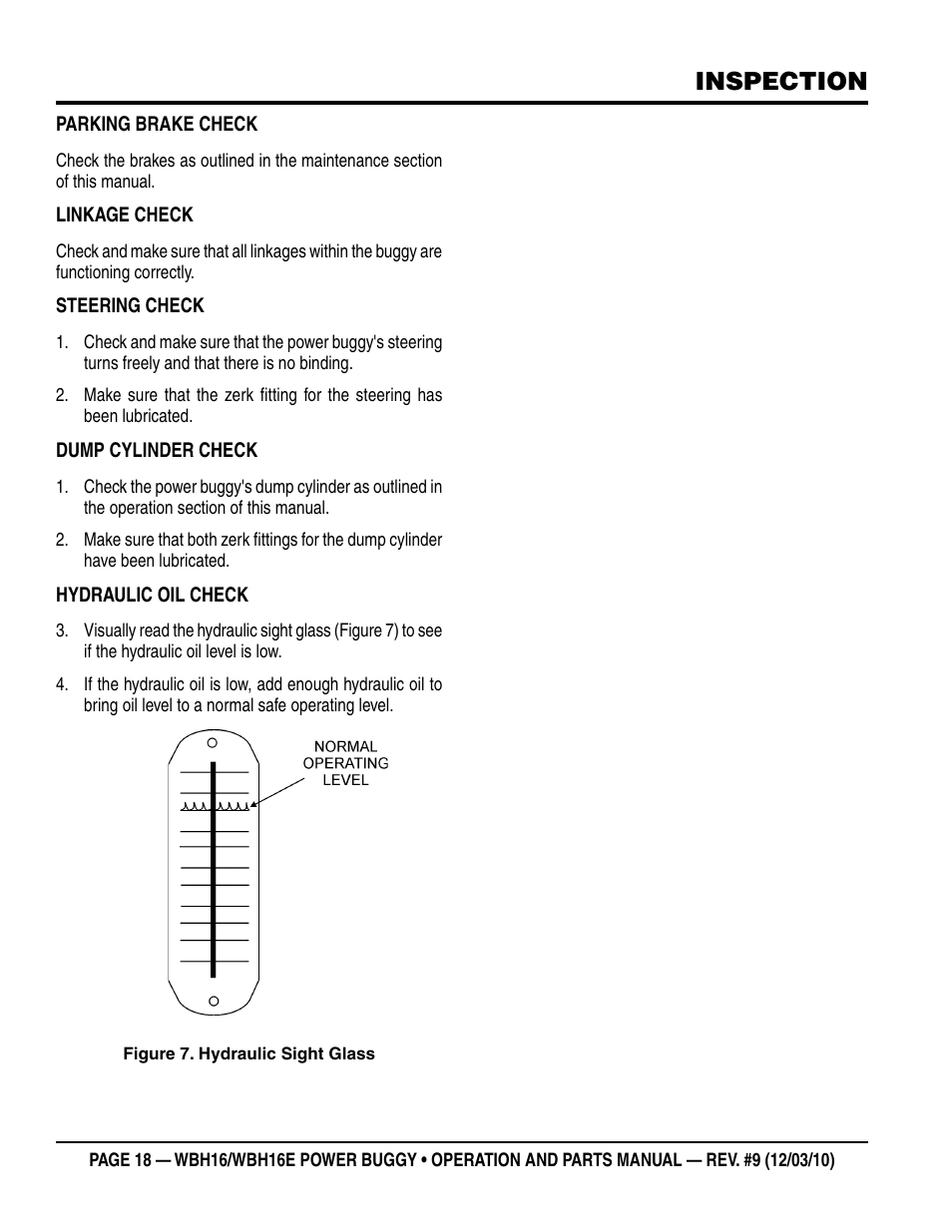 Inspection | Multiquip WBH16_16E User Manual | Page 18 / 30