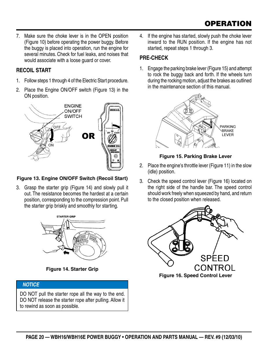 Operation | Multiquip WBH16_16E User Manual | Page 20 / 30