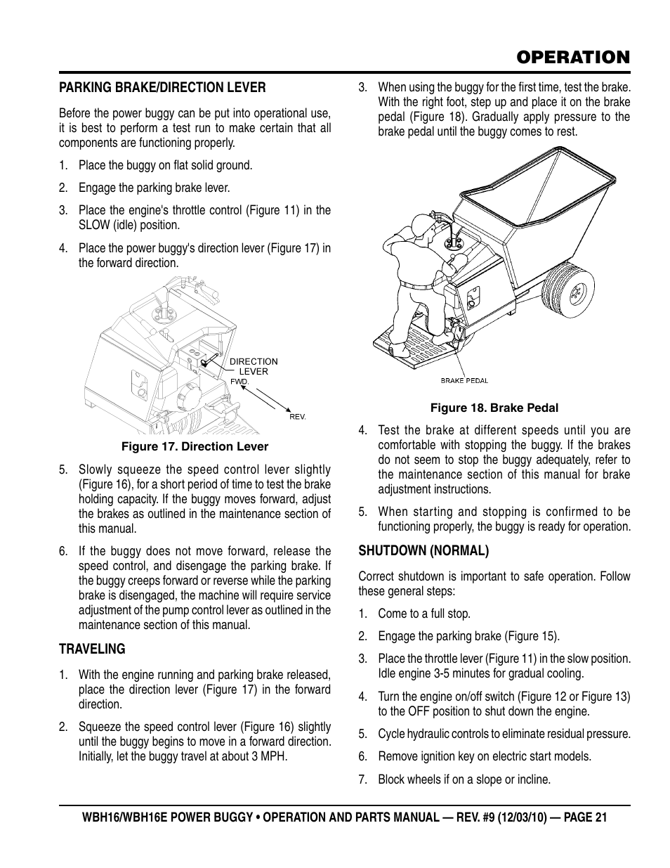 Operation | Multiquip WBH16_16E User Manual | Page 21 / 30