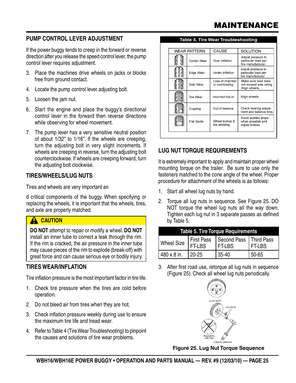 Maintenance | Multiquip WBH16_16E User Manual | Page 25 / 30