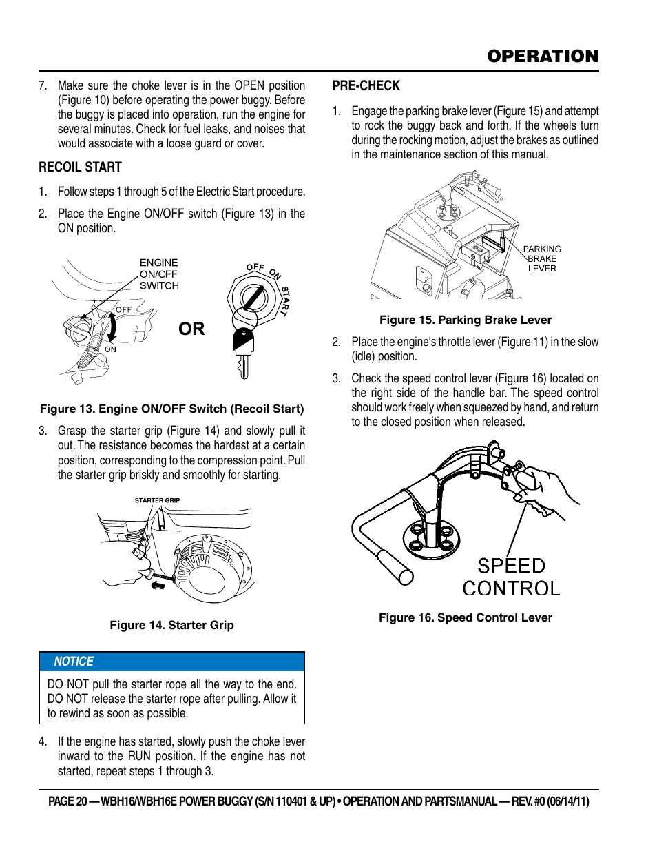 Operation | Multiquip WBH16_16E User Manual | Page 20 / 64