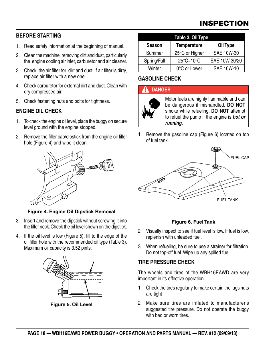 Inspection | Multiquip WBH16EAWD User Manual | Page 18 / 68