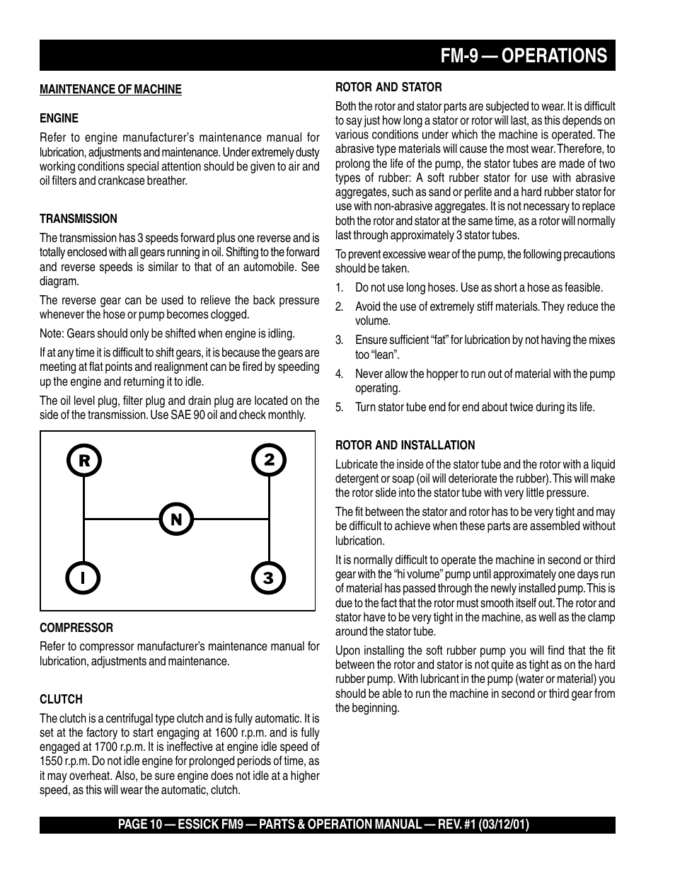 Fm-9 — operations | Multiquip FM9 User Manual | Page 10 / 30