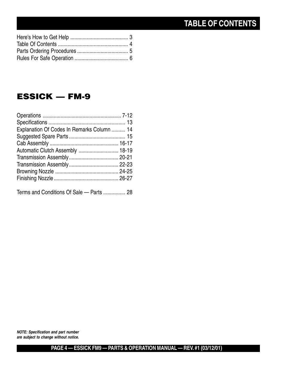 Multiquip FM9 User Manual | Page 4 / 30