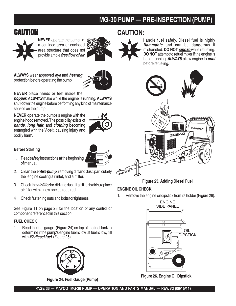 Caution | Multiquip MG30M2D User Manual | Page 36 / 170