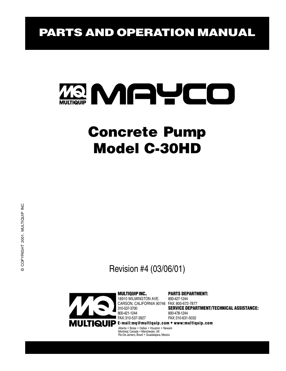 Multiquip C30HD User Manual | 94 pages