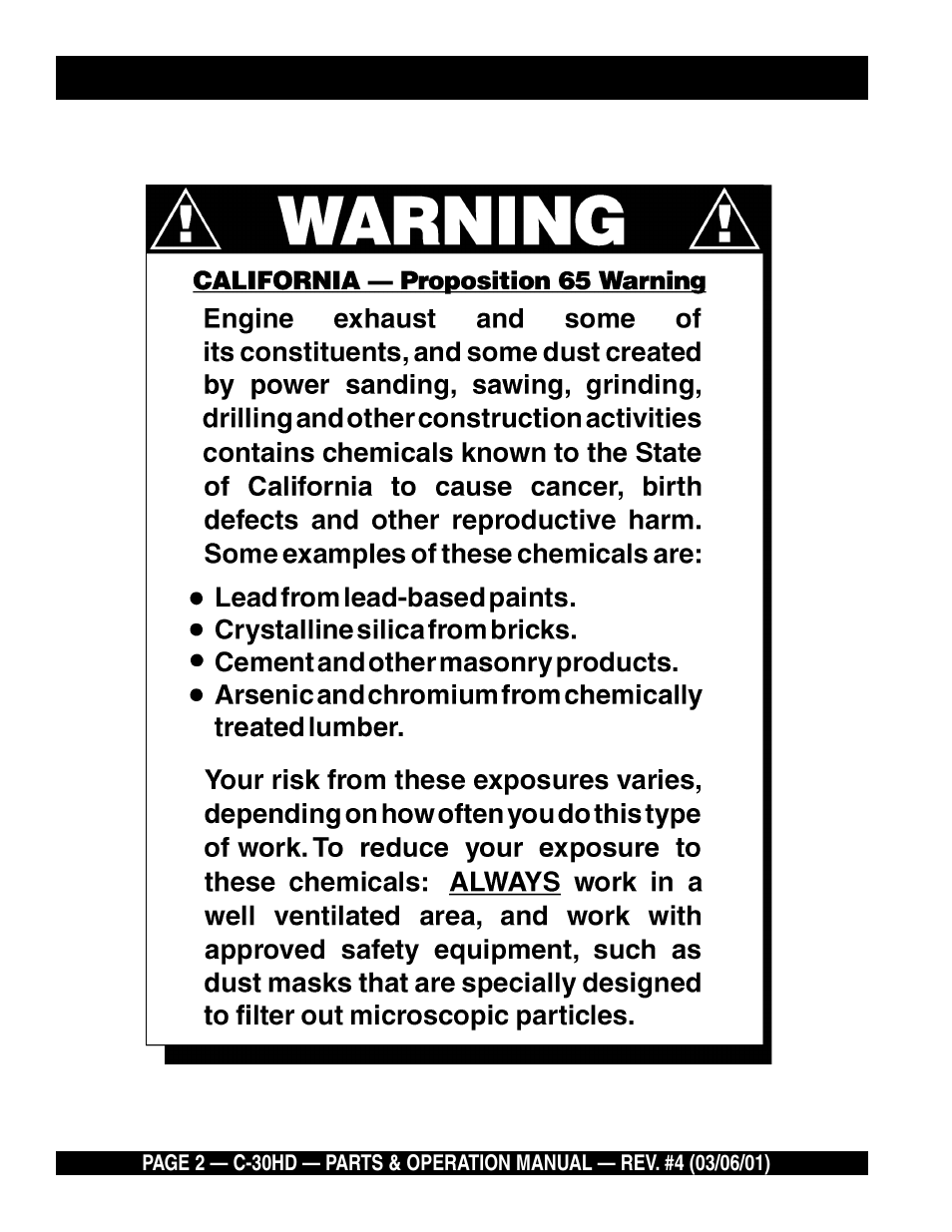 Multiquip C30HD User Manual | Page 2 / 94