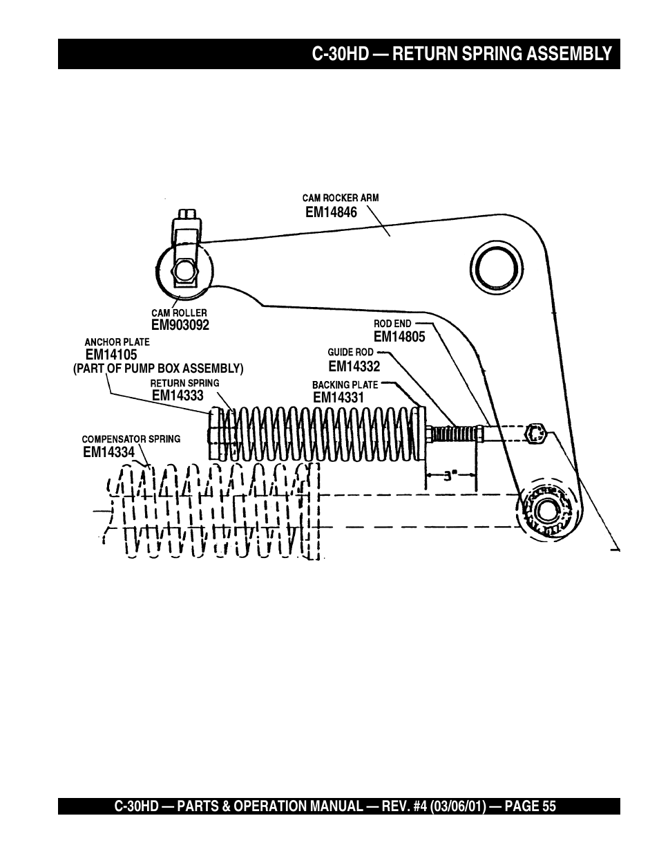 C-30hd — return spring assembly | Multiquip C30HD User Manual | Page 55 / 94