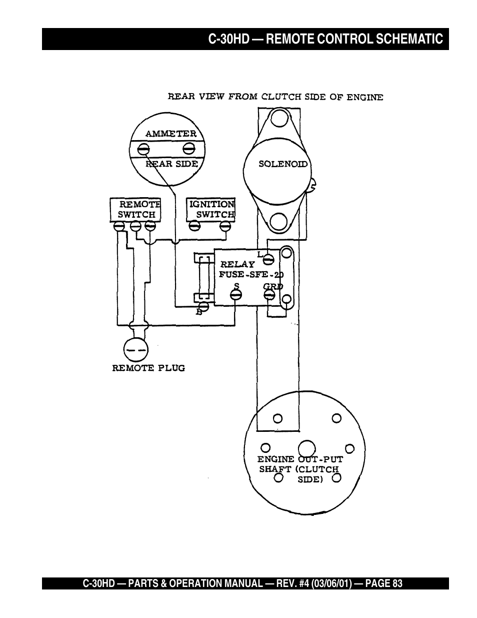 C-30hd — remote control schematic | Multiquip C30HD User Manual | Page 83 / 94