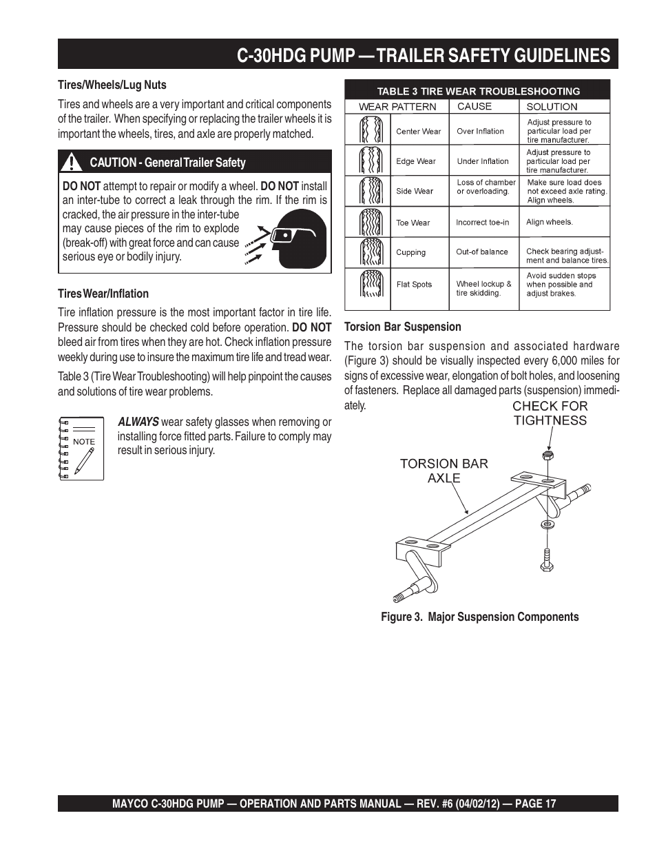 C-30hdg pump — trailer safety guidelines | Multiquip C30HDG User Manual | Page 17 / 112