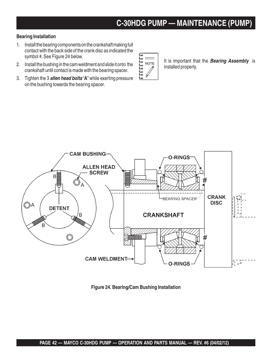 C-30hdg pump — maintenance (pump) | Multiquip C30HDG User Manual | Page 42 / 112