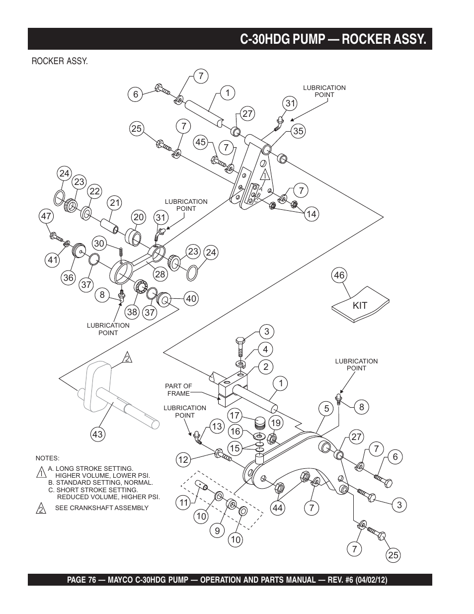 C-30hdg pump — rocker assy | Multiquip C30HDG User Manual | Page 76 / 112