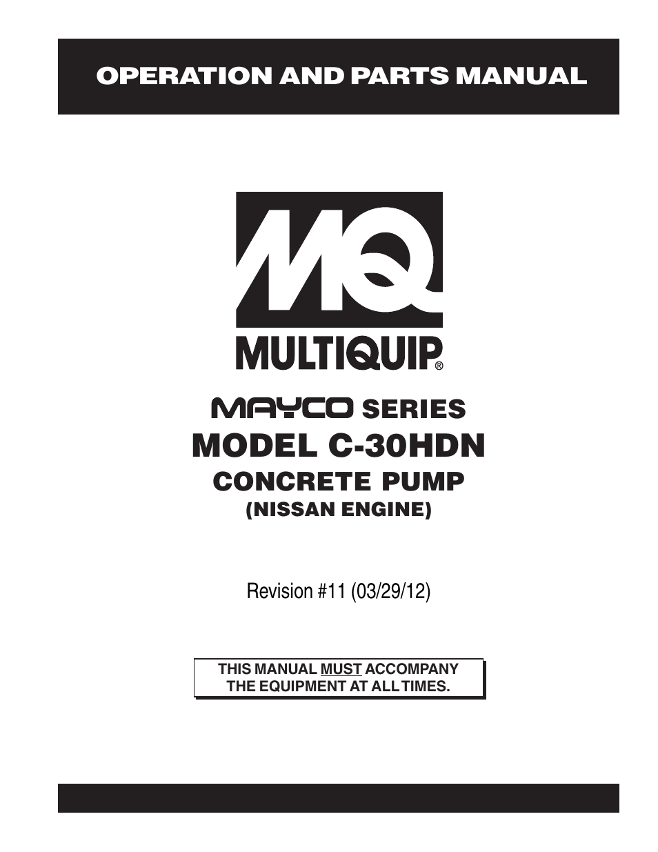 Multiquip C30HDN User Manual | 148 pages