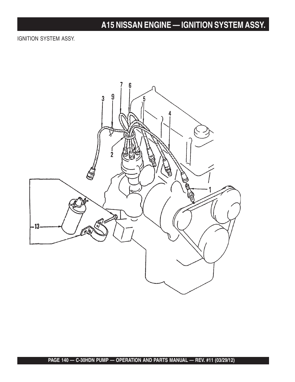 A15 nissan engine — ignition system assy | Multiquip C30HDN User Manual | Page 140 / 148