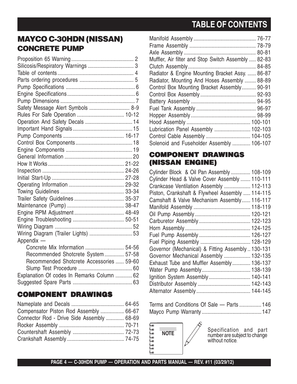 Multiquip C30HDN User Manual | Page 4 / 148