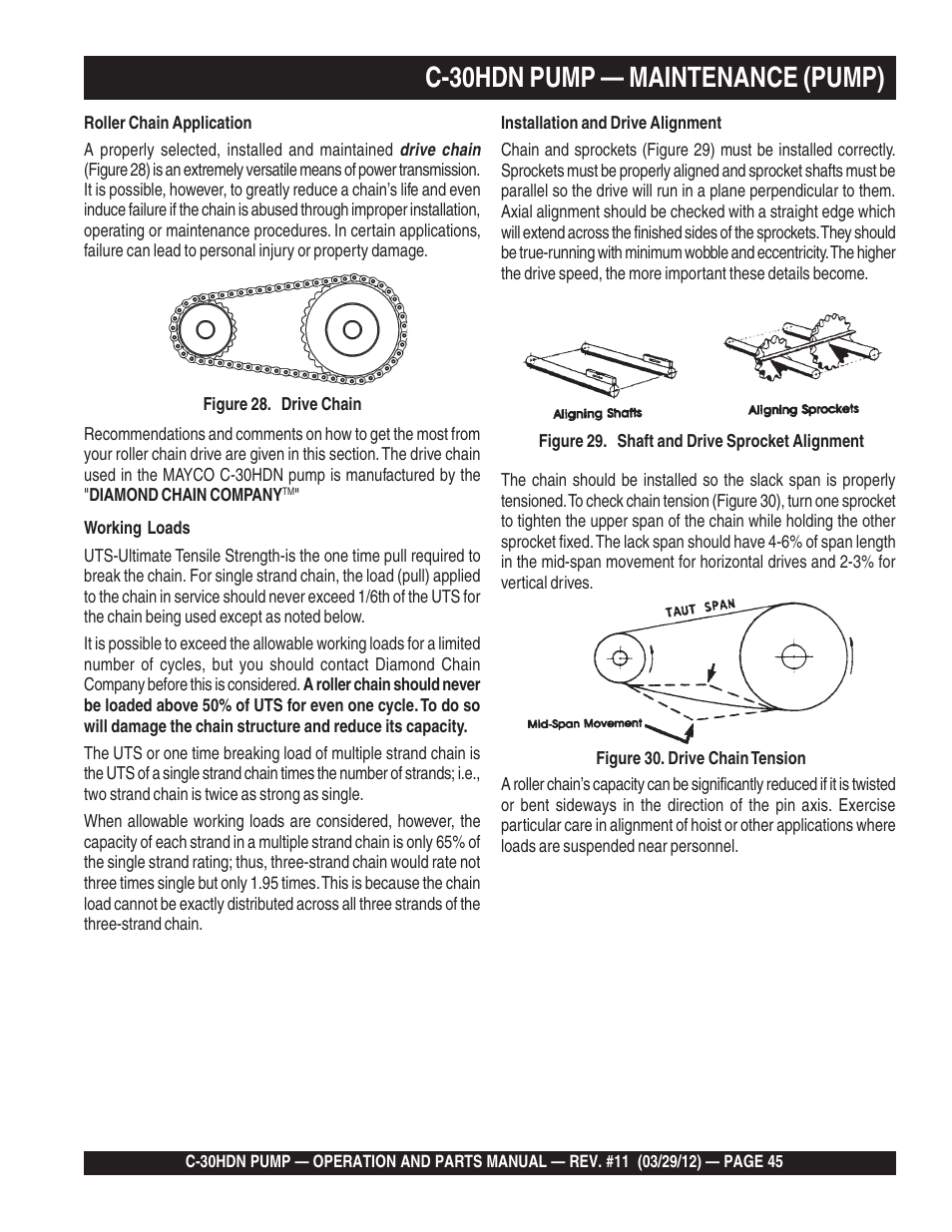C-30hdn pump — maintenance (pump) | Multiquip C30HDN User Manual | Page 45 / 148