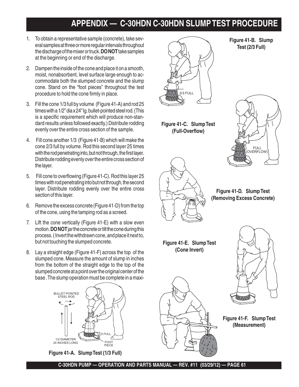 Appendix — c-30hdn c-30hdn slump test procedure | Multiquip C30HDN User Manual | Page 61 / 148