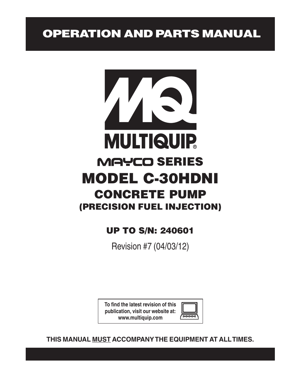 Multiquip C30HDNI User Manual | 136 pages