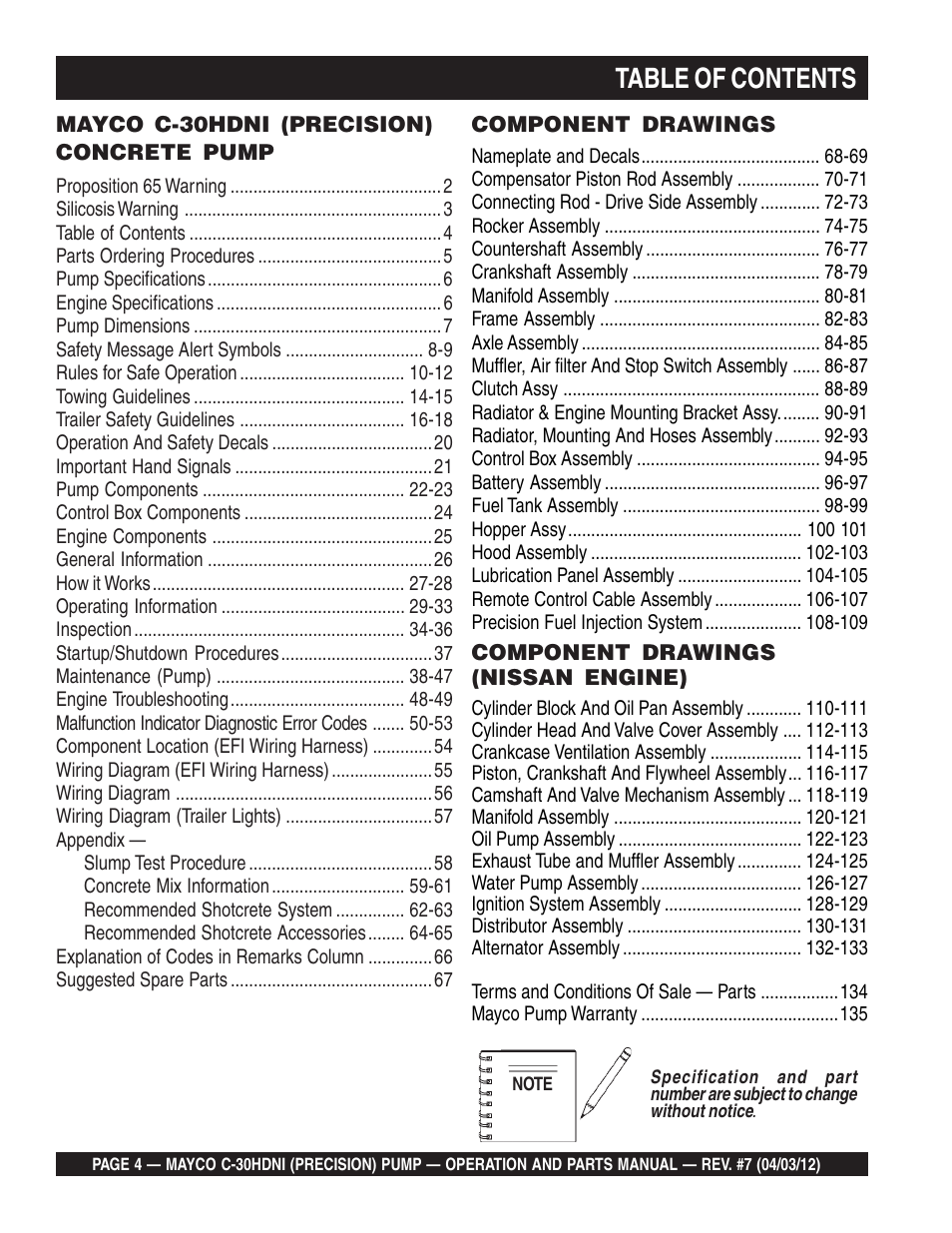 Multiquip C30HDNI User Manual | Page 4 / 136