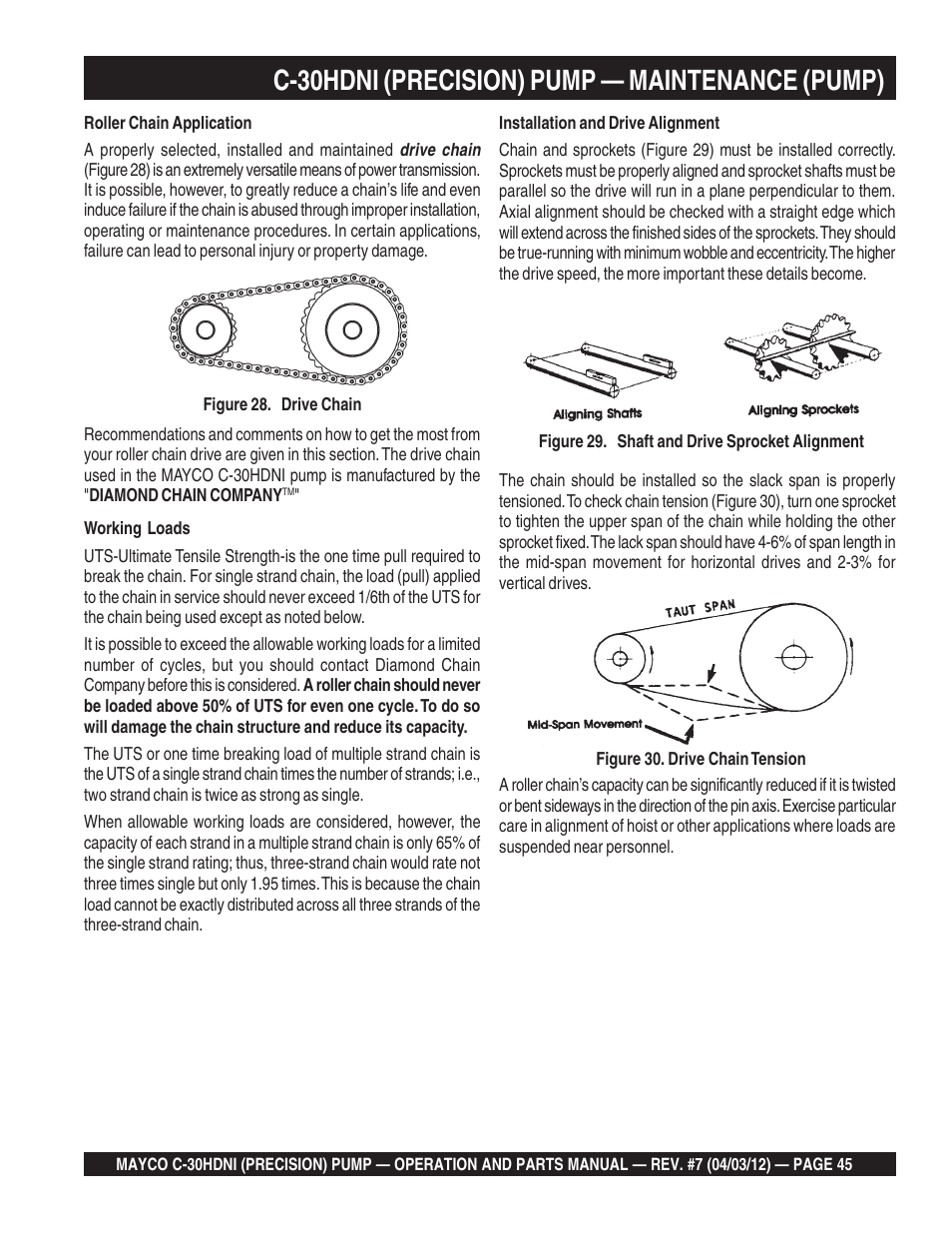 C-30hdni (precision) pump — maintenance (pump) | Multiquip C30HDNI User Manual | Page 45 / 136