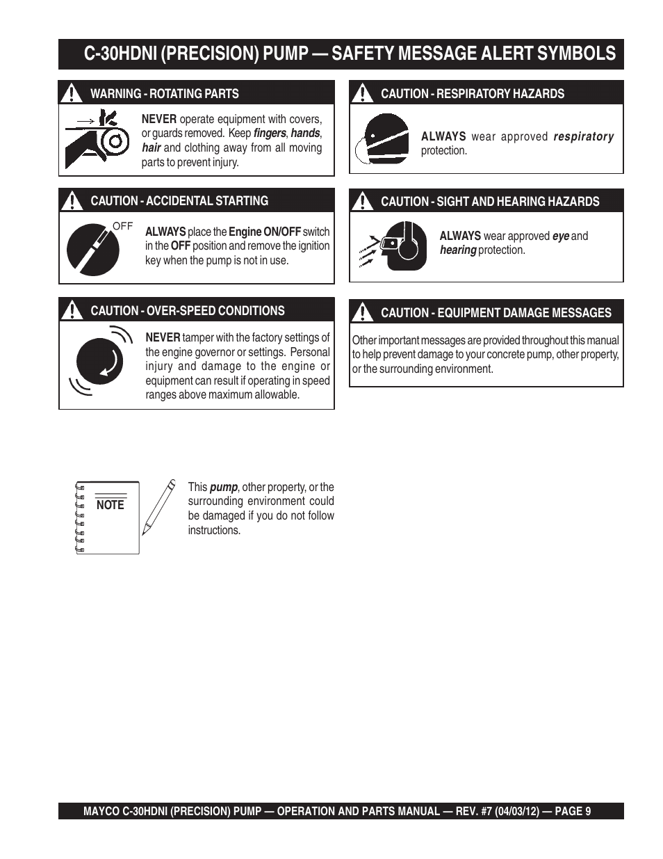 Multiquip C30HDNI User Manual | Page 9 / 136