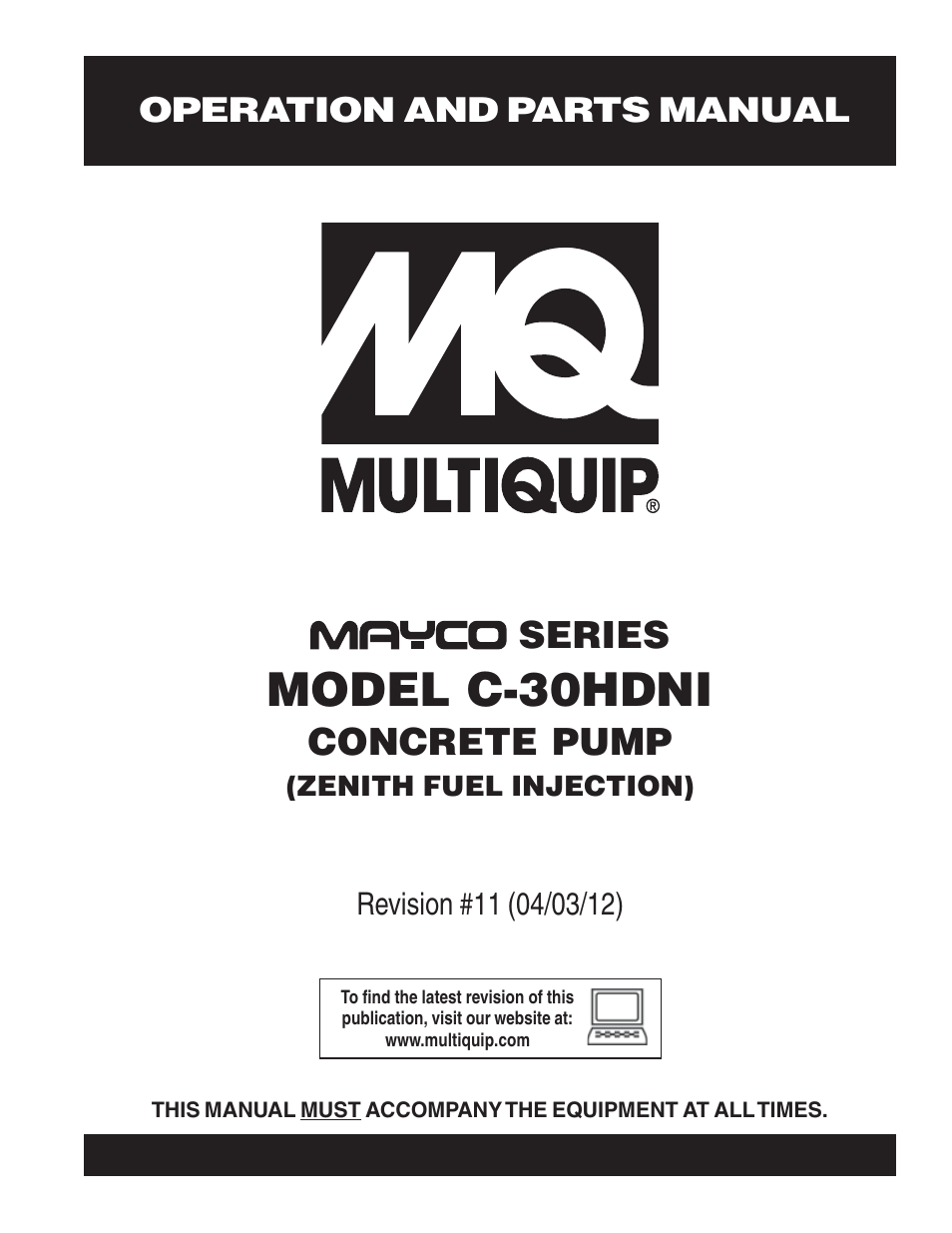 Multiquip C30HDNI User Manual | 134 pages