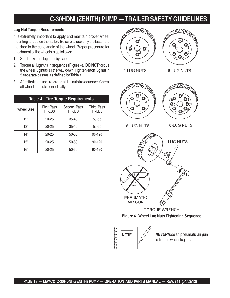 C-30hdni (zenith) pump — trailer safety guidelines | Multiquip C30HDNI User Manual | Page 18 / 134